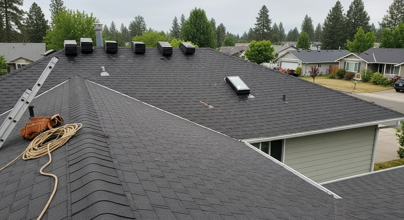 New residential roof installation with quality materials