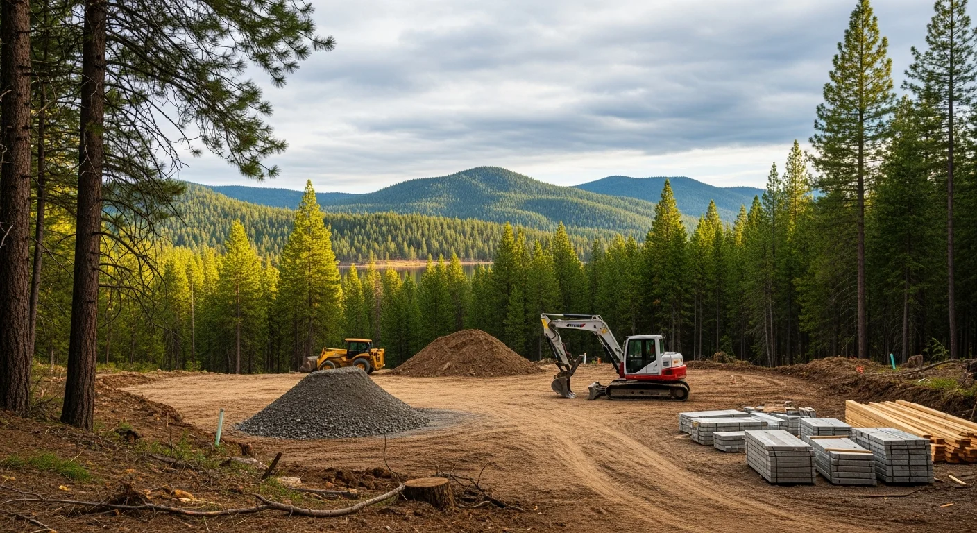 Priest Lake mountain property with forest setting and scenic natural surroundings.