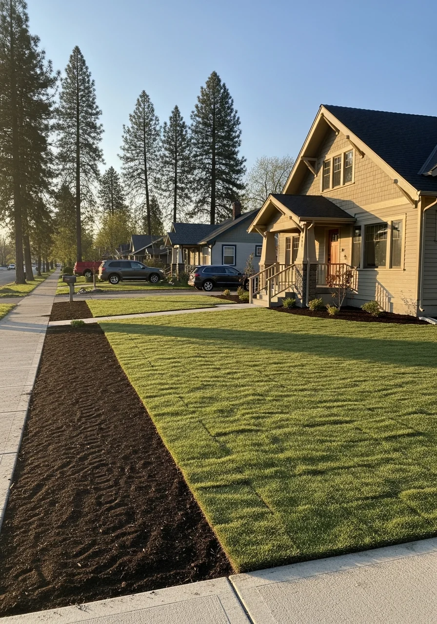 Spokane home with updated exterior and professional landscaping in residential setting.
